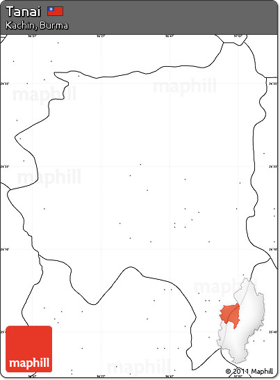 Blank Simple Map of Tanai, no labels