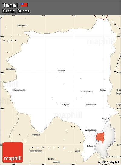 Classic Style Simple Map of Tanai