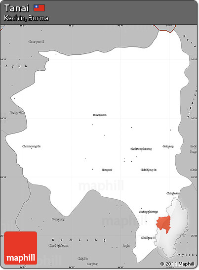 Gray Simple Map of Tanai