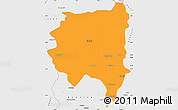 Political Simple Map of Tanai, single color outside, borders and labels