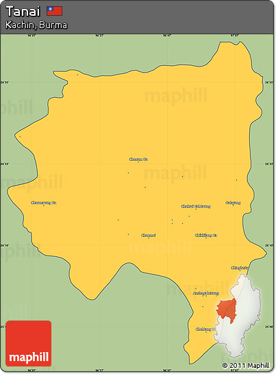 Savanna Style Simple Map of Tanai, cropped outside
