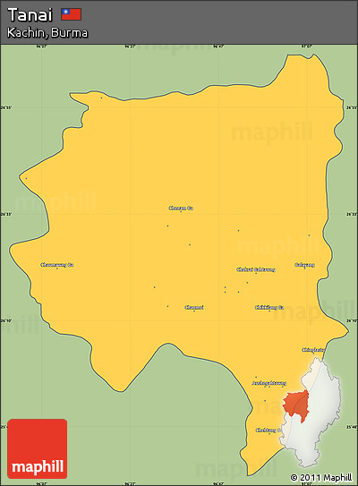 Savanna Style Simple Map of Tanai, cropped outside