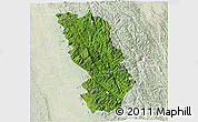 Satellite 3D Map of Thandaung, lighten