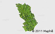 Satellite 3D Map of Thandaung, single color outside