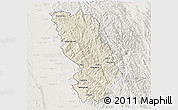 Shaded Relief 3D Map of Thandaung, lighten