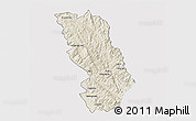 Shaded Relief 3D Map of Thandaung, single color outside