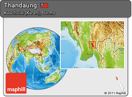 Physical Location Map of Thandaung