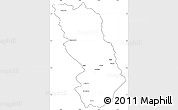 Blank Simple Map of Thandaung, cropped outside