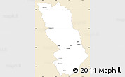 Classic Style Simple Map of Thandaung, single color outside