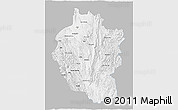 Gray 3D Map of Kayah, single color outside