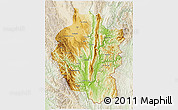 Physical 3D Map of Kayah, lighten