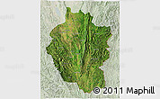 Satellite 3D Map of Kayah, lighten