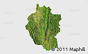Satellite 3D Map of Kayah, single color outside