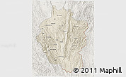 Shaded Relief 3D Map of Kayah, lighten