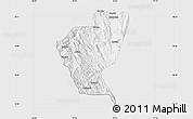 Silver Style Map of Bawlakhe, single color outside
