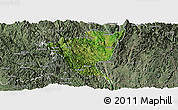 Satellite Panoramic Map of Bawlakhe, semi-desaturated