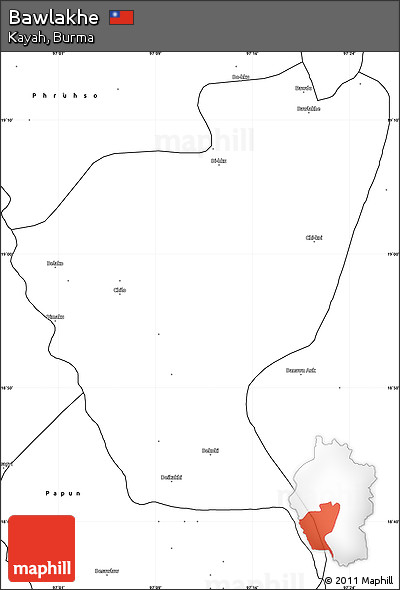 Blank Simple Map of Bawlakhe
