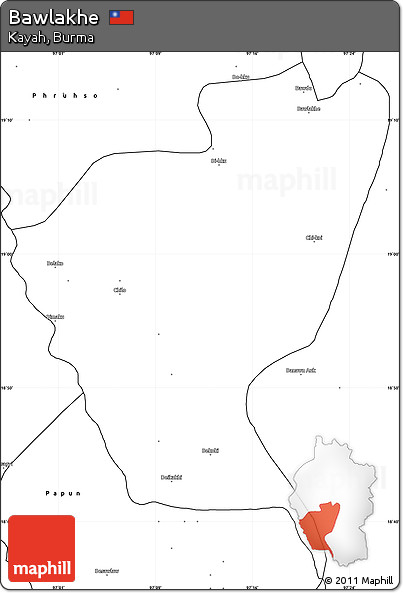 Blank Simple Map of Bawlakhe