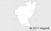 Silver Style Simple Map of Bawlakhe, cropped outside