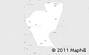 Silver Style Simple Map of Bawlakhe