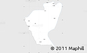 Silver Style Simple Map of Bawlakhe, single color outside