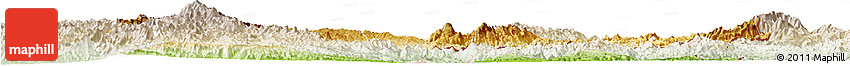 Physical Horizon Map of Kayah, lighten