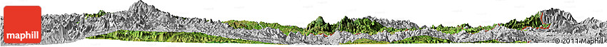 Satellite Horizon Map of Kayah, lighten, desaturated
