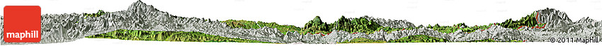 Satellite Horizon Map of Kayah, lighten, semi-desaturated