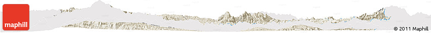Shaded Relief Horizon Map of Kayah, single color outside