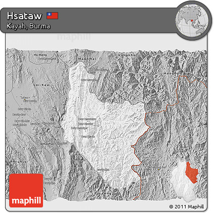 Gray 3D Map of Hsataw