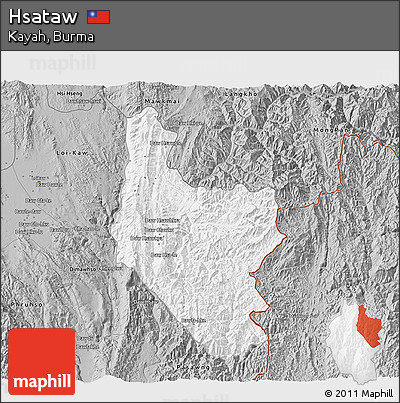 Gray 3D Map of Hsataw