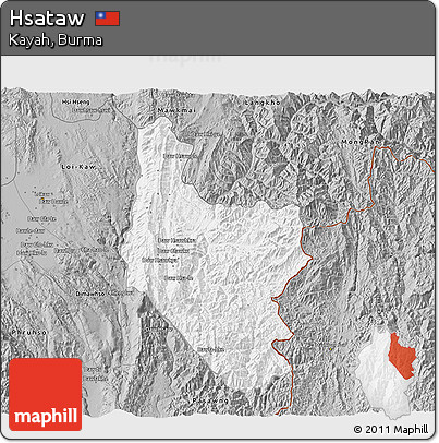 Gray 3D Map of Hsataw