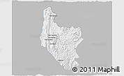 Gray 3D Map of Hsataw, single color outside