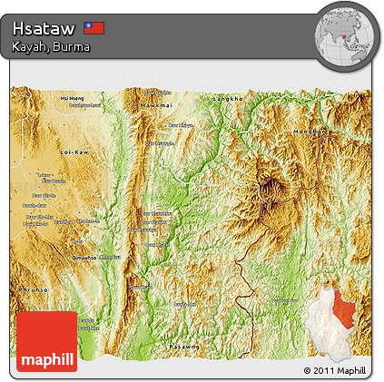 Physical 3D Map of Hsataw