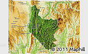 Satellite 3D Map of Hsataw, physical outside