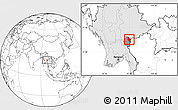 Blank Location Map of Hsataw, highlighted country, highlighted parent region
