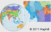 Political Location Map of Hsataw