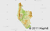 Physical Map of Hsataw, single color outside