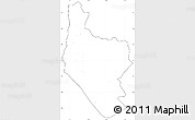 Blank Simple Map of Hsataw, cropped outside, no labels
