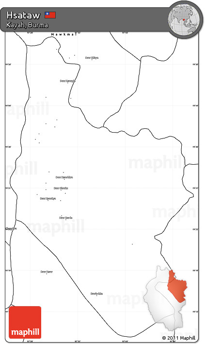 Blank Simple Map of Hsataw