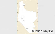 Classic Style Simple Map of Hsataw, single color outside