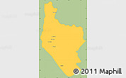 Savanna Style Simple Map of Hsataw, single color outside