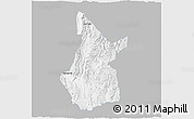 Gray 3D Map of Pasawng, single color outside