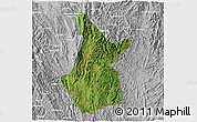 Satellite 3D Map of Pasawng, lighten, desaturated