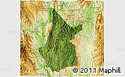 Satellite 3D Map of Pasawng, physical outside