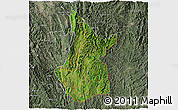 Satellite 3D Map of Pasawng, semi-desaturated