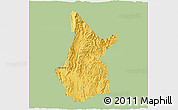 Savanna Style 3D Map of Pasawng, single color outside