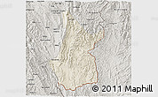 Shaded Relief 3D Map of Pasawng, semi-desaturated