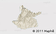 Shaded Relief Panoramic Map of Pasawng, single color outside