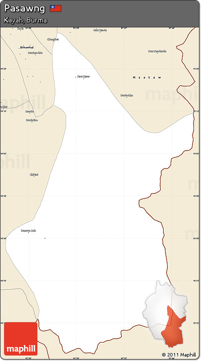 Classic Style Simple Map of Pasawng